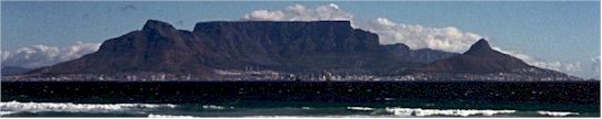 Cape Town city, view from Blouberg beach