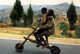 African bikers in Rwanda